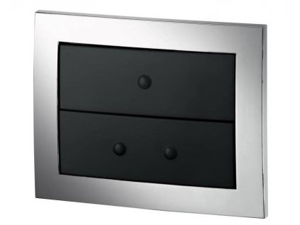 Manuálny ovládací panel / závesné toalety / WIRQUIN / chróm / čierna / ZÁNOVNÉ