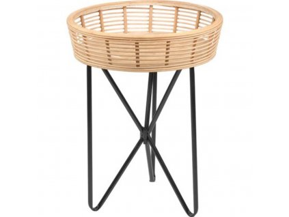 Minimalistický Zen OBI, okrúhly, 49 cm x Ø 37 cm / prírodný / čierny / ZÁNOVNÉ