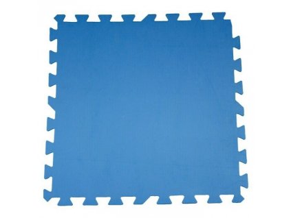 Podlahová ochranná rohož / 9 ks / 2,25 m² / 50 x 50 cm / hrúbka 0,4 cm / systém puzzle / plast / modrá