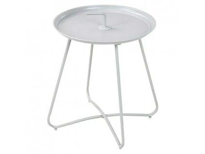 Záhradný okrúhly stôl / oceľ / sivá