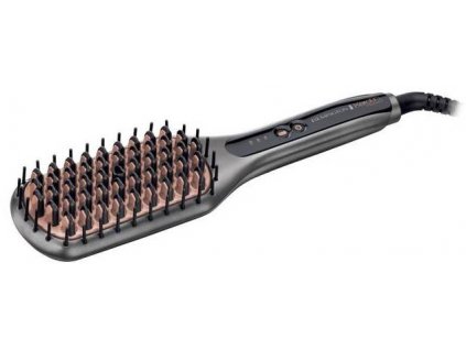 Keramická žehliaca kefa na vlasy Remington Keratin Protect CB7480 / sivá / ROZBALENÉ