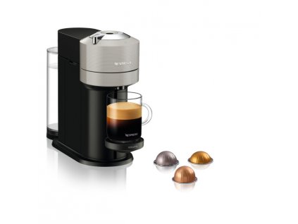 Kapsulový kávovar Krups Nespresso Vertuo Next XN910B / 1500 W / sivá / ZÁNOVNÉ