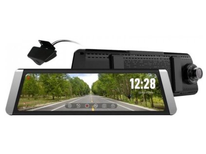 CEL-TEC M10s Dual GPS Premium kamera do auta / 140° uhol pohľadu / 4 Mpx / Full HD (1920 × 1080) px / GPS záznam trasy / 9,88" (25,1 cm) IPS dotykový displej / čierna/strieborná / POŠKODENÝ OBAL