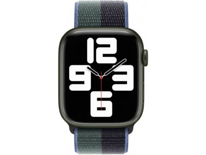 Nositeľný športový remienok pre Apple Watch 45/44/42 mm tmavý atramentový / eukalyptovo zelený / ROZBALENÉ