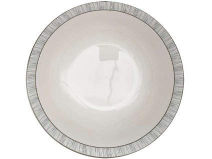 Porcelánová miska Domino s priemerom 22,5 cm / 1 kus / sivý dekor