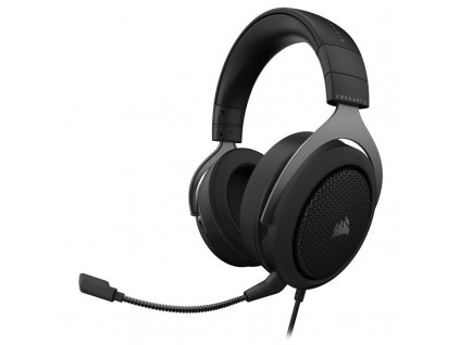 Herná náhlavná súprava Headset Corsair HS60 HAPTIC (CA-9011228-EU) / 111 dB / 20 Hz - 20 000 Hz / 32 ohmov / USB / karbón / čierna / ROZBALENÉ