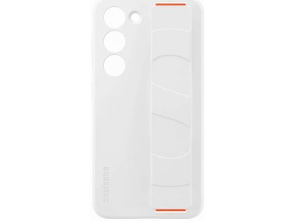 Ochranný silikónový kryt pre mobilný telefón Samsung Galaxy S23 / biely / POŠKODENÝ OBAL