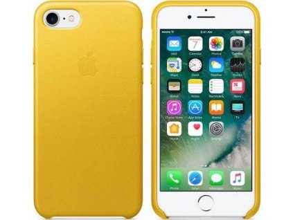 Kožené puzdro pre Apple iPhone 8 / žlté / ROZBALENÉ