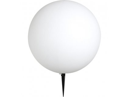 Záhradná lampa Globo s leštenou špičkou Toula ø 40 cm / plast / biela / ROZBALENÉ