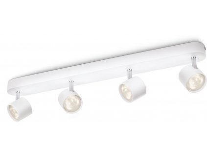 Philips myLiving LED stropné bodové svietidlo / 4 žiarovky / kov / biela / ZÁNOVNÉ