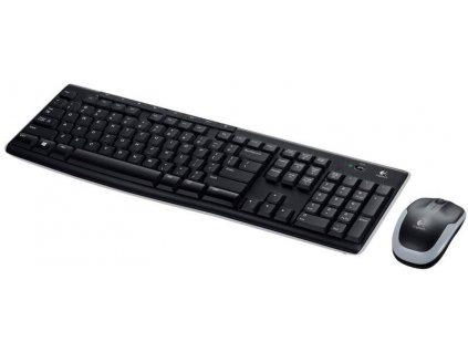 Kombinovaná bezdrôtová klávesnica a myš Logitech MK270 / CZ / čierna / POŠKODENÝ OBAL