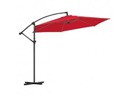 Dáždnik s bočnou nohou Toscana / Ø 300 cm / červená