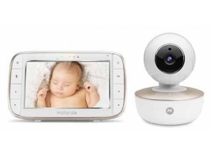Motorola MBP855 HD Connect baby monitor / 5" (12,7 cm) / dosah až 300 m / biela / ZÁNOVNÉ