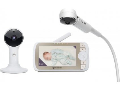 Motorola VM65X Connect baby monitor / 5" (12,7 cm) / dosah 300 m / biela / ROZBALENÉ