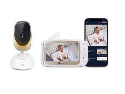 Motorola VM 85 Comfort Connect baby monitor / 5" (127 mm) / dosah do 300 m / biela