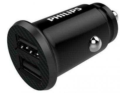 Nabíjačka do auta Philips DLP2510/03 / 2 porty USB-A / čierna