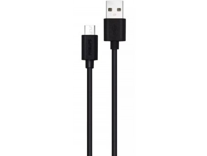 Kábel Philips DLC3104U/03 / USB-A/micro USB / 1,2 m / čierny / POŠKODENÝ OBAL