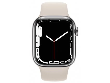 Apple Watch Series 7 / 45 mm / 32 GB / GPS + mobilný telefón / Strieborná / ROZBALENÉ