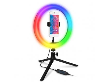 Connect IT Selfie10RGB 10" okrúhle RGB LED svetlo / 12 W / 1200 lm / 3 úrovne teploty farieb / ZÁNOVNÉ