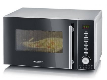 Mikrovlnná rúra Severin MW 7773 / 800 W / 20 l / gril / horúci vzduch / digitálny displej / čierna