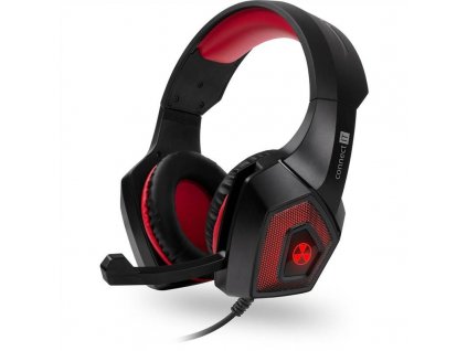 Headset Connect IT Battle RNBW Edition 2 CHP-5500-RD / herná náhlavná súprava / 20 Hz až 20 kHz / 114 dB / 20 ohmov / čierna/červená / ZÁNOVNÉ