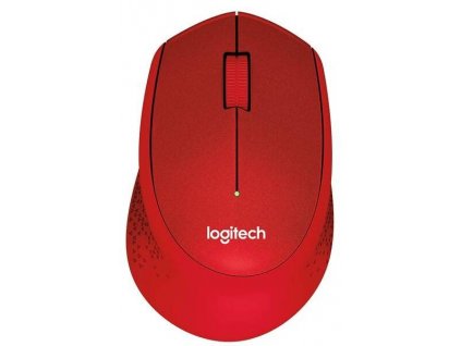 Bezdrôtová myš Logitech M330 Silent Plus (910-004911) / dosah 10 m / 1000 DPI / 3 tlačidlá / červená / ZÁNOVNÉ