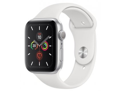 Apple Watch Series 5 / 44 mm / 32 GB / GPS / Strieborná/biela / ZÁNOVNÉ
