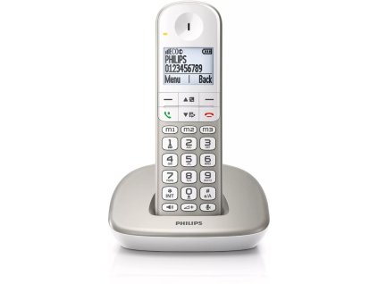 Bezdrôtový telefón Philips XL4901S/38 / 1,9" (4,8 cm) / 550 mAh / strieborný / ZÁNOVNÉ