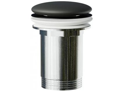 Vypúšťací ventil s keramickým uzáverom RAK Ceramics pre umývadlá Feeling / vonkajší závit 1¼″ / priemer 6,3 cm / čierna / ROZBALENÉ
