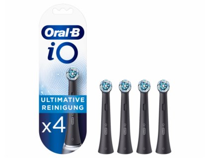 Náhradné čistiace hlavice Oral-B iO Ultimate / 4 ks / čierne / POŠKODENÝ OBAL