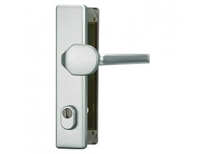 Kľučka predných dverí s bezpečnostným systémom Abus HLZS814 / hliník / oceľ / POŠKODENÝ OBAL
