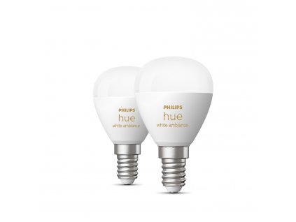 Inteligentná LED žiarovka Philips Hue Bluetooth / 5,1 W / E14 / 2 ks / biela