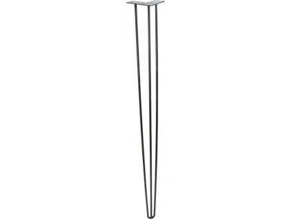 Nábytková noha Hairpin Wagner s integrovanou skrutkovacou doskou / kužeľová / 110 cm / oceľ / otvor Ø 0,6 cm / matná čierna