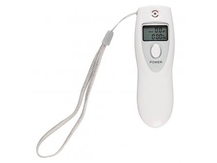 Alkohol tester Easymaxx / LCD displej / 0 - 1,9 ‰ / 2 x AAA / biely / POŠKODENÝ OBAL