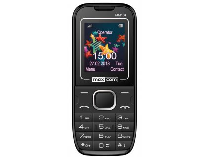 Maxcom Classic MM134 mobilný telefón / senior / 1,77" / Dual SIM / Bluetooth / čierny