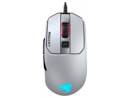 Herná myš Roccat Kain 122 AIMO RGB (ROC-11-612-WE) / pravá ruka / 6 tlačidiel / USB 2.0 / 16000 DPI / biela / ZÁNOVNÉ