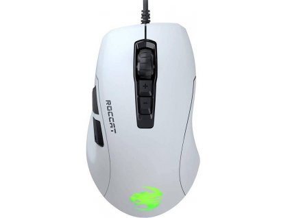 Herná myš Roccat Kone Pure Ultra Light / 16000 DPI / zrýchlenie až 50 G / 7 tlačidiel / LED podsvietenie / biela / ZÁNOVNÉ