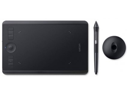 Grafický tablet Wacom Intuos Pro S (PTH460K0B) / 2 tlačidlá / detekcia úrovne tlaku 8192 / pracovná plocha 16 x 10 cm / 5080 LPI / čierna / ZÁNOVNÉ