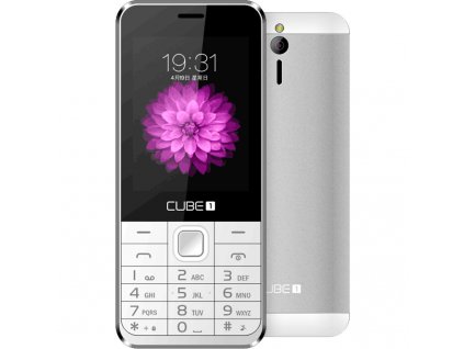 Mobilný telefón Cube 1 F400 / 2,8" / Dual SIM / Bluetooth / biely/strieborný / ZÁNOVNÉ