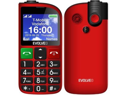 Mobilný telefón Evolveo EasyPhone FM (EP-800-FMR) / 1000 mAh / Dual SIM / Bluetooth / 320 × 240 px / 2,3" (5,8 cm) / červená / ZÁNOVNÉ