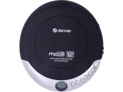 Discman Denver DMP-391 / LCD displej / MP3 / CD, CD-R, CD-RW / čierna/strieborná / ROZBALENÉ