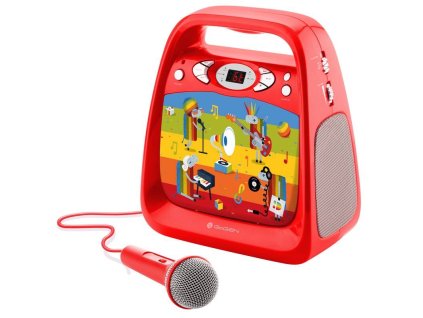 CD prehrávač GoGEN Déčko Karaoke R / 2,4 W / Bluetooth / červená / ROZBALENÉ