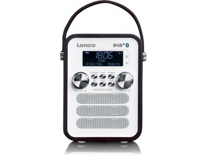 Lenco PDR-050BK prenosné rádio / DAB+ / Bluetooth / 3 W / biela / čierna / ROZBALENÉ
