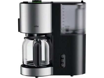 Kávovar na prekapávanú kávu Braun KF 5120 BK / 1000 W / nerezová oceľ / čierna / ZÁNOVNÉ