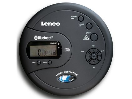 Prenosný prehrávač CD a MP3 Lenco CD-300 / Bluetooth / čierny / ROZBALENÉ