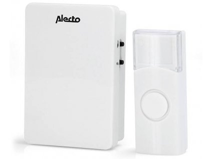 Bezdrôtový zvonček s prijímačom Alecto ADB-11WT / dosah 30 m / IP44 / 36 melódií / nastaviteľná hlasitosť / biela / ZÁNOVNÉ