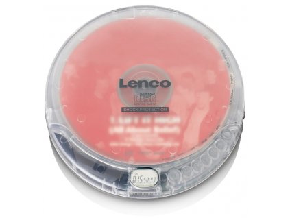 Lenco CD-202TR prenosný CD a MP3 prehrávač / LCD displej / priehľadný