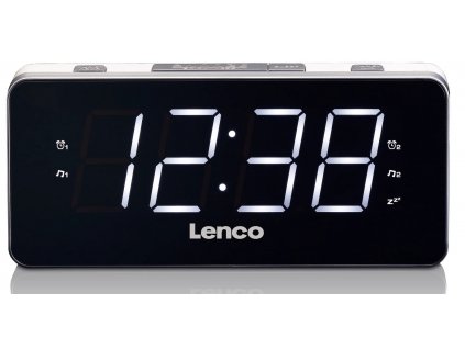 Rádiobudík Lenco CR-18 / FM / LED displej / biely / ROZBALENÉ