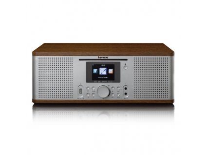 Digitálne internetové rádio Lenco DIR-270WD / FM rádio / CD/BT / LCD displej / strieborná / drevo / ZÁNOVNÉ