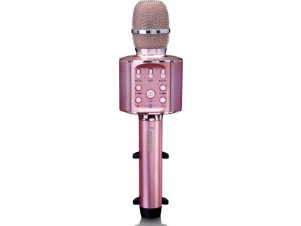Karaoke mikrofón Lenco BMC-090 / Bluetooth / svetelné efekty / ružový / ROZBALENÉ